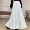 2026 Otoño e Invierno Nuevo Estilo Coreano Retro Falda Plisada Prendas de Punto Abotonadas Suéter Casual Holgado Adelgazante Falda de Mujer
