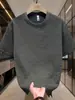 Camiseta Masculina de Manga Curta da Moda 2025, Novo Estilo de Verão, Gola Redonda, Elegante e Versátil, Top de Moda de Alta Qualidade