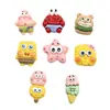 Accesorios de Joyería de Resina de Dibujos Animados Brillantes de Bob Esponja DIY Pegamento de Crema Pasador Imán para Refrigerador Agujero Material para Zapatos