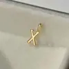 Plata S925 Colgante Individual Transfronterizo Pulsera de Letras DIY Collar Chapado en Oro de 14K Accesorios de Colgantes Simples Compactos