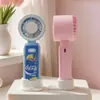 Ventilador Eléctrico Mini Portátil con Mango de Impresión Dopamina para Celebridades de Internet, Carga USB, Ajuste de Tres Velocidades, Soporte para Teléfono