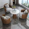 Set de Mesa de Café y Sofá Individual Simple y Lujoso Mesa de Comedor para Ocio, Recepción de Hotel, Oficina de Ventas y Área de Negociación