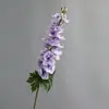 Flor artificial 3D feltro à mão tecido adesivo delfínio casa casamento projeto de casamento arranjo de flores decoração flores de casamento violeta