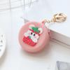 Bolsa de Monedas Redonda de Silicona Linda de Dibujos Animados Mini Ins para Chicas Bolsa de Almacenamiento de Monedas Cartera de Mujer Bolsa para Auriculares