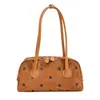 Bolso de hombro nuevo, popular en línea, bolso de moda y versátil, bolso tipo bowling de lunares, bolso de moda estilo coreano para llevar debajo del brazo para mujer