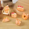 Imanes de Nevera de Osito de Pan 3D Juguetes de Comida de Resina Pegatinas Magnéticas de Donut Croissant Pegatinas Decorativas de Nevera de Dibujos Animados