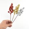 Lentejuelas transfronterizas Navidad polvo de oro guirnalda de frutas decoración navideña recortes de frutos rojos adornos de corona hechos a mano
