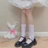 Calcetines de encaje blancos para mujer, calcetines finos de verano, calcetines hasta la pantorrilla, calcetines de encaje, calcetines de tenis de viento de ballet huecos transpirables