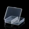 Caixa de Embalagem Plástica Transparente PP com 2 Compartimentos Pequenos Caixa de Embalagem Caixa para Cartas de Equipamentos de Pesca Caixa de Exibição para Acessórios de Joias e Nail Art Caixa de Armazenamento