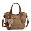 2026 Nuevo Bolso de Mano Estampado de Letras Retro Europeo y Americano Transfronterizo Versátil de Gran Capacidad de Hombro Único Cruzado Tipo Cubo para Mujer
