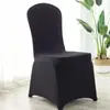 Exclusivo para ventas transfronterizas: Fundas de silla de color liso de cobertura total, fundas elásticas para sillas de hotel, fundas decorativas para sillas de hotel para bodas y banquetes