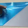 Película protectora autoadhesiva de acero inoxidable PE azul aleación de aluminio pintura película metálica ancho 50 cm 5 hilos adhesivo medio 100 metros