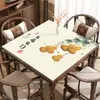 Nueva mesa de mahjong de cuero de diatomeas estilo chino, tapete absorbente de agua para ajedrez y cartas, mesa cuadrada de uso doméstico y mesa de ocho jugadores, tapete antideslizante