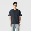 Camiseta Informal Transpirable de Manga Corta con Cuello Redondo Gris Claro para Hombre con Diseño de Costuras Visibles 2026 Nuevo Verano
