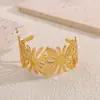 Pulsera abierta de oro laminado europeo y americano imitación Fritillaria, pulsera de moda con temperamento, comercio transfronterizo, lujo ligero, joyería de alta gama al por mayor