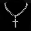 Pendente Cruzado Europeu e Americano Transfronteiriço Totalmente Cravejado Moda Personalidade Criativa Liga Hip-Hop Tendência Corrente Cubana