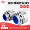 Conector para Tubo Flexible Metálico Recubierto de Plástico Estándar Nacional de Tres Pilares/Rosca Macho/Rosca Hembra Conector Tipo Caja Versión Engrosada Extracción de Cables