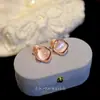 "Ruoshui" Pendientes de Zirconia Ojo de Gato Francés, Pinzas para Orejas de Disco de Espiral para Mosquitos, Pendientes sin Perforar, Pendientes Elegantes y Suaves, Versátiles