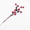 Accesorios de Navidad Guirnalda de frutos rojos navideños Flor artificial enredadera recortes decoraciones Accesorios para corona de árbol de Navidad 7 cabezas 14 cabezas