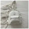 Mochila de estilo coreano con estampado de lunares, conejo y estrellas en bloques de color para estudiantes, bolsa escolar de gran capacidad, mochila linda y elegante para niñas