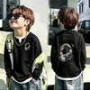 Camiseta de Manga Larga Falsa de Dos Piezas Estilo Nuevo Primavera y Otoño para Niños Medianos y Grandes Bebé Tejido Waffle Estilo Coreano Bonito Camiseta Base