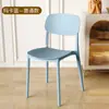 Silla de comedor de plástico grueso para el hogar, mesa de comedor informal, taburete con respaldo para restaurante comercial, moderna y sencilla, popular en Internet