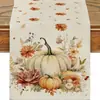 Venta Caliente Transfronteriza Camino de Mesa de Calabaza de Otoño Impresión de Alta Definición Hoja de Arce Piña Decoración de Festival Camino de Mesa Atmósfera del Hogar En Stock