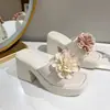 Sandalias Planas Florales de Moda Estilo Hada 2026 Verano Nuevo Modelo Nuevas Sandalias Planas sin Cierre Estilo Chino