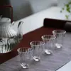Xícara de Chá Pequena Estilo Japonês com Pétalas de Flores, Copo de Degustação Resistente ao Calor para Senhoras, Xícara de Mestre, Conjunto de Chá Kung Fu, Copo de Aroma