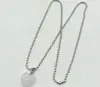 Venta Caliente Transfronteriza Colgante Corazón con Bola de Acero de 16 mm Colgante Corazón de Piedra de Cristal Rosa Natural Accesorios para Collar Diy