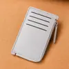 Novo porta-cartões para homens e mulheres, porta-moedas com zíper ultrafino, porta-cartão bancário integrado simples, porta-cartão de identidade, mini porta-cartões