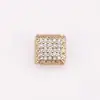Fs Hebilla Cuadrada Diamante Botones Metálicos Botones para Camisa Botones para Tejido de Suéter Hebilla de Botón Botón Dorado