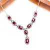 Venta al por mayor de fábrica Popular Collar de Rubí Natural Plata S925 Incrustado Piedra Principal 5*7 Joyería de Lujo Venta Directa de Fábrica