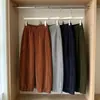 2026 Nuevos Pantalones Casuales Rectos Elásticos con Cordón de Moda Estilo Coreano para Mujer, Corte Holgado, Adelgazantes, Versátiles, Largos, Modelo de Calidad