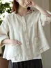 2025 Nuevo Cárdigan Retro de Algodón y Lino para Mujer Holgado de Primavera y Verano Delgado Casual con Capucha de Manga Larga Chaqueta Corta Protectora del Sol