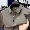 Camiseta Masculina Manga Curta Gola Camisa Bolso Real Verão Nova Casual de Negócios Versátil Gola Reversível Camiseta Masculina Manga Curta Transfronteiriça