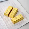 Imán para Refrigerador Ladrillo de Oro, Accesorios para Fotos, Pepita de Oro Boda Ladrillo de Oro Artificial Barra de Oro Pegatina Magnética para Mensajes en Refrigerador Pegatina para Pizarra Blanca