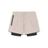 Pantalones cortos deportivos de verano para hombre, de doble capa, casuales, de secado rápido y transpirables para correr, fitness y actividades al aire libre, para entrenamiento