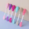 Pincel de silicone para máscara facial de cabeça dupla pincel massageador de limpeza facial ferramenta de aplicação de máscara de lama rosto caseiro pincel especial para máscara suave