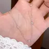 Collar de Plata de Ley S925 con Diamante Burbuja, Moderno y Elegante, Colgante Redondo para Uso Diario, Gama Alta, Refinado, Accesorio Simple