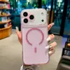 Novo Modelo Adequado para Apple 17Promax Furo Fino Transparente Capa de Celular Magnética Iphone16 Brilho Anti-Queda Capa Protetora
