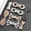 Hebilla de botón de diamantes de imitación de metal para mujer, abrigo, suéter, botón de visón, hebilla de cheongsam de alta gama, accesorios decorativos