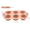Molde de Silicona para Pastel Listo para Usar del Fabricante, 6 Agujeros Redondos, Molde para Hornear Pasteles Galletas, Molde para Hornear, Utensilios para Hornear