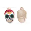 Colgante de Calavera de Demonio Cruzada con Goteo de Aceite Accesorios para Joyería DIY Colgante de Aleación Cadena para Teléfono Colgante de Llavero