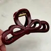 PC Nuevo Anticaída de Cabello Chapado en Oro Tapa de Seguridad con Perla y Resorte Clip de Tiburón Rojo Vino Accesorios para el Cabello Pasador