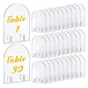 Suporte Quadrado Transparente Acrílico Personalizado Arco Semicírculo Cartão de Lugar DIY Digital Casamento Festa Cartão de Mesa