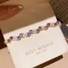 Pulsera Simple de Gota de Agua con Circonita de Colores para Mujer, Pulsera de Moda de Alta Gama y Elegante, Joyería de Mano Versátil Estilo Palacio Retro para Mujer