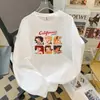 Camiseta blanca de manga larga de algodón puro estilo japonés para mujer, nuevo modelo 2026, top básico blanco, holgada y estilizada