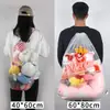 Bolsas transparentes personalizables con cordón y logo, plástico PE a prueba de polvo, adecuadas para eventos de maratón, deportes y como bolsas de regalo
