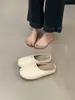 Meias-pantufas com sola grossa e bico dividido em formato de casco de ovelha para mulheres 2026 Novidade Primavera e Verão Mule Slip-On Sandálias de Casco de Porco